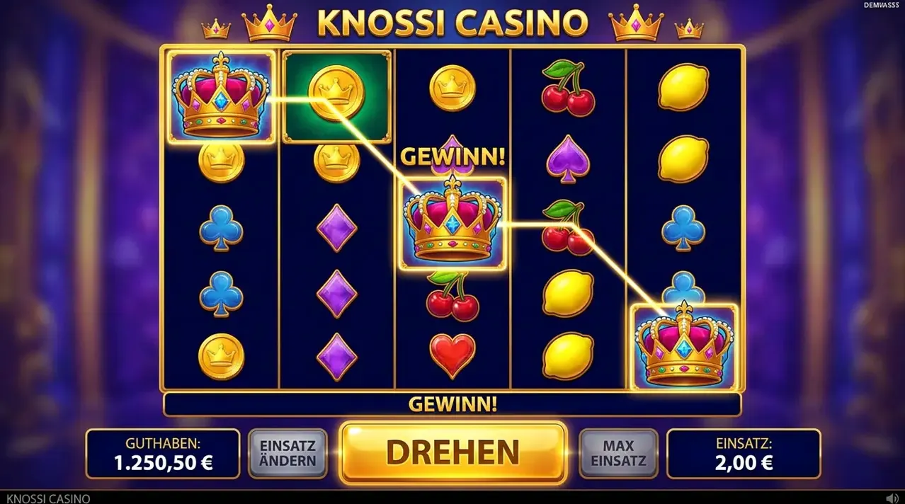 Bunter Online-Spielautomat im Automatenspiel-Bereich von Knossi Casino.